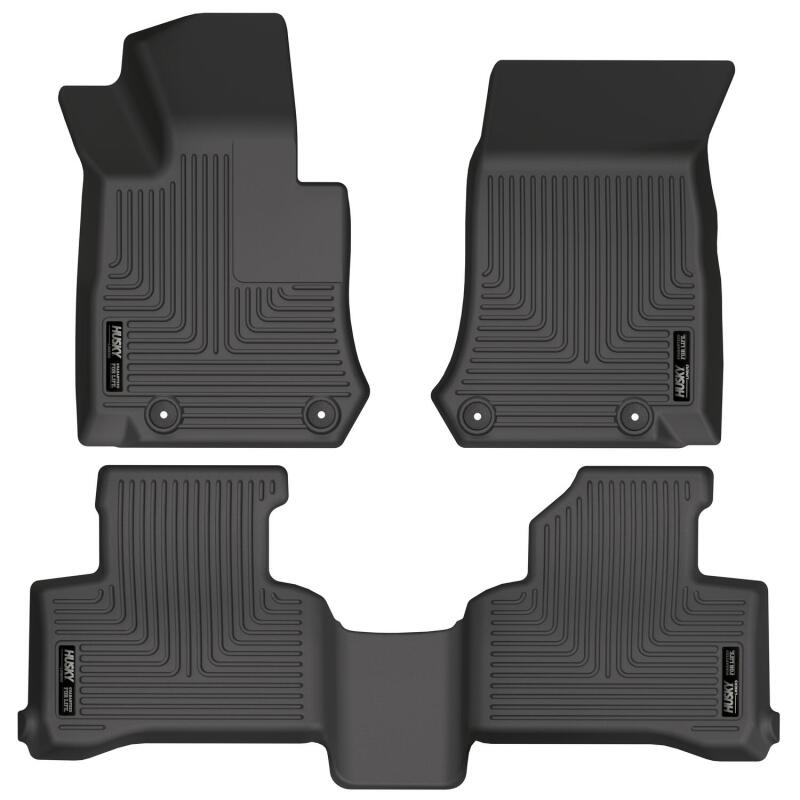 Mercedes-Benz GLC300 Floor Liners - Front + Rear - Husky Liners - Weatherbeater - Black - `17-`22